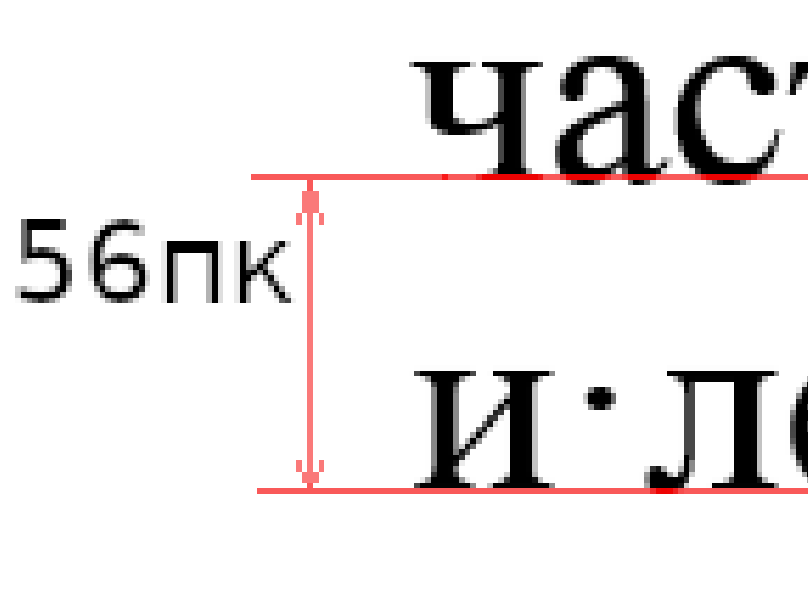 Рисунок 4 Замер расстояния между строками